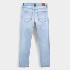 Custom Men Pants Blue Denim Pants Wholesale Breathable <b>best</b> <b>Fitting</b> Streetwear Clothing Patch Denim Low Rise Durable Jeans - Product Image 6