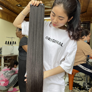 ¡PRECIO DE FABRICA! Cabello de trama recta de hueso 100% Cabello humano vietnamita crudo Color natural de muy alta calidad - Product Image 1