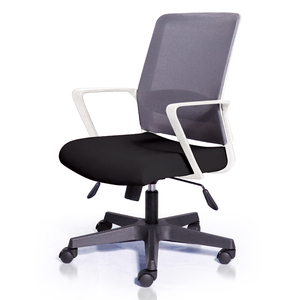 Chaise de bureau pivotante Java XT02 GTC005 avec base en plastique et cadre blanc - Product Image 2
