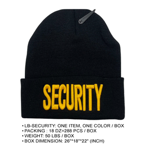 Gorro de algodón bordado Lb Security, ajustable para adultos, con patrón de letras en blanco y negro, gorro informal para exteriores - Product Image 2