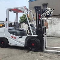 Chariot élévateur diesel d'occasion TCM FD30T6 de 3 tonnes avec hauteur de levage de 3000 mm et déplaceur latéral, en bon état de fonctionnement