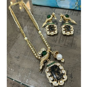 ชุดต่างหูสร้อยคอชุบทองของนักออกแบบชุดของขวัญงานหมั้นงานแต่งงานแบบดั้งเดิมของผู้หญิง - Product Image 1