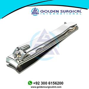 Coupe-ongles chirurgical professionnel en acier inoxydable de grande taille pour manucure et pédicure, dans un étui en cuir, format voyage, soin des ongles - Product Image 3