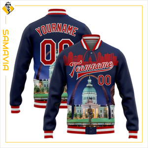 Samavia แจ็กเก็ตบอมเบอร์หนังขนสัตว์สำหรับผู้หญิงเสื้อแจ็กเก็ตมีสไตล์มหาวิทยาลัยระบายอากาศได้สำหรับฤดูหนาว - Product Image 1