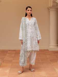 ปากีสถานชุดเดรส3ชิ้นแบบไม่มีตะเข็บสำหรับผู้หญิงชุดปาร์ตี้แบบลำลองผ้าลินิน - Product Image 4