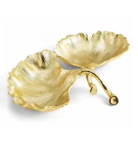 Vente chaude À La Main Plateaux De Service pour Centres De Table Décoration En Métal En Forme De Feuille Aliments Plateau De Service pour Vaisselle Décor - Product Image 2