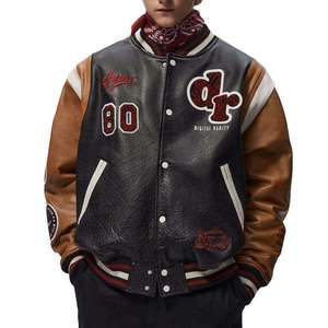 Hot Sale 2025 Baseball Varsity Men Jackets 100% Cotton Stand <b>Slim</b> Fit Embroidered <b>Patches</b> Personalized Letterman Jacket Custom - Product Image 1