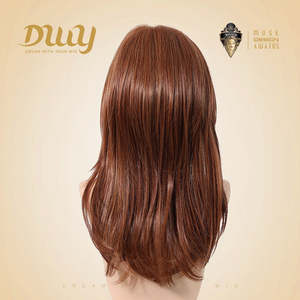 Vonny-DWY Light <b>Brown</b> Lace Front 136 Free Part Synthetic <b>Wig</b> Dark Orange Mid-Length <b>Wig</b> - Product Image 5