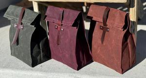 Leather Canvas Eco-Friendly Insulated Reusable Portable <b>Lunch</b> Tote Food <b>Bag</b> for Daily Use 2 Persons LCLB-0044 - Product Image 4