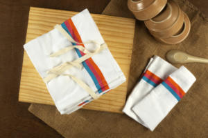 Set of 8 Quick-Dry Herring Bone Woven Kitchen <b>Towels</b> 100% Recycled Cotton - Product Image 3