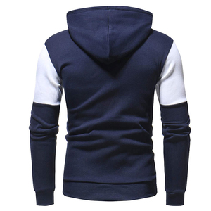 Vente en gros de sweats à capuche zippés pour hommes en molleton de coton uni à manches longues, fabriqués en usine, haute qualité, prix bas, style streetwear, OEM - Product Image 3