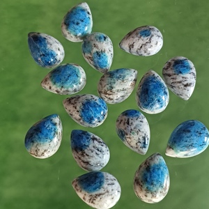 Cabochon Jaspe Naturel K2 Forme de Poire Cristal Blanc Quartz Pierres Précieuses Dos Plat Calibré Lâche pour Bijoux Fourniture en Vrac - Product Image 3