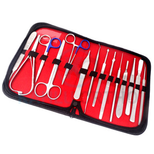 Kit de dissection vétérinaire réutilisable de haute qualité, instruments chirurgicaux, ensemble de 15 pièces, couleurs personnalisées, KAHLU ORTHOPEDIC - Product Image 1