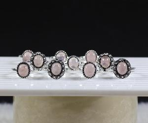 แหวนพลอยควอตซ์รูปกุหลาบธรรมชาติทำเครื่องประดับเงินเครื่องประดับคอลเลต์ออกแบบขายส่งจำนวนมากสำหรับขายปลีก - Product Image 4