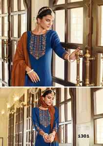 Nouvel Arrivage Pantalon Kurti de Travail Brodé en Viscose Pure de Meilleure Qualité avec Dupatta Fabrication à Surat India - Product Image 3