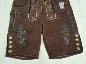 Prendas de cuero bávaro tradicionales estéticas únicas con bordado, pantalones cortos suaves y cómodos para hombres - Product Image 4