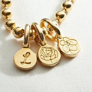 Новый дизайн 925 стерлингового серебра 14K/18K позолоченные персонализированные ювелирные изделия с гравировкой цветов для женщин - Product Image 3