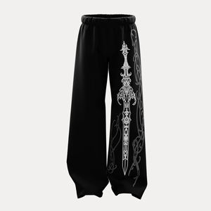 Baggy Trouser Oversized Pants Custom Men Straight Leg Sweatpants Cotton Fleece Blank Casual Baggy Pants - Product Image 1