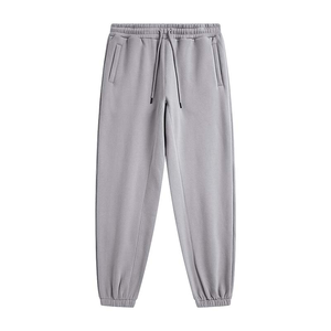 Pantalons de survêtement en molleton uni avec logo personnalisé en gros, pantalons de survêtement décontractés pour hommes et femmes, streetwear, sport, jogging - Product Image 4