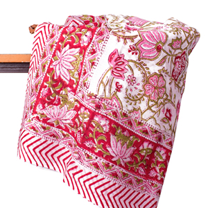 หัตถกรรมผ้าฝ้ายผ้าฝ้ายพิมพ์ลายดอกไม้ผ้าพันคออินเดียทำด้วยมือของผู้หญิงหลายสีระบายอากาศที่คลุมชายหาดยาวน้ำหนักเบา - Product Image 5