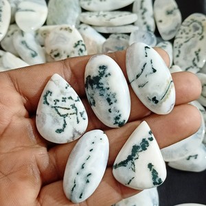 Pierre naturelle arbre agate cristal Mix Shape Loose Gemstone Cabochon guérison cristal gemme Toutes les formes Cabochon - Product Image 4