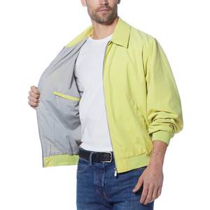 2025 hommes coupe ample vestes décontracté Bomber coupe-vent fermeture éclair col veste Golf coupe-vent manteau fabriqué au Pakistan - Product Image 5