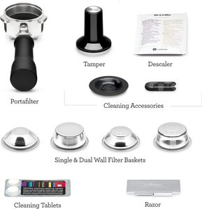 Machine à expresso programmable Braville Bambino Plus BES500BTR noire, intelligente, pour hôtels, espagnol/français - Product Image 6