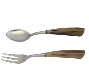 ช้อนส้อมสแตนเลสมีด้ามยาวพร้อมด้ามจับเรซินเสิร์ฟ - Product Image 2