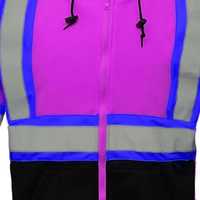 Sweat à capuche réfléchissant haute visibilité pour hommes et femmes nouveau style sweat de sécurité poches sweat à capuche d'hiver en tissu de haute qualité
