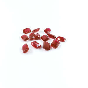Natural Bangkok Ruby <b>Beads</b> 6x10mm & 6.5x10mm Long Cushions Faceted Emerald Cut Loose Gemstone 8mm Height Sapphire Material - Product Image 3