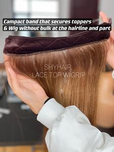 SHY Hair New Desgin Lace Top Wigrip Banda compacta que asegura Toppers y peluca sin volumen en la línea del cabello y parte - Product Image 3