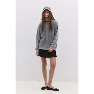 Sudadera Extra Grande de Algodón con Efecto Desgastado - Product Image 2