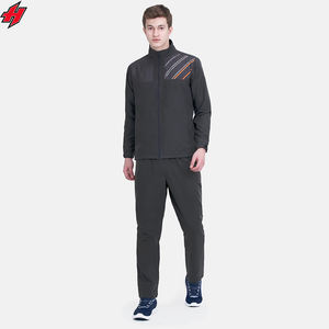 Chándales cortavientos para hombre, chaqueta, pantalones, conjunto de cremallera completa para adultos, Color de contraste, poliéster, nailon, 2 uds., conjuntos de ropa deportiva, chándales - Product Image 1