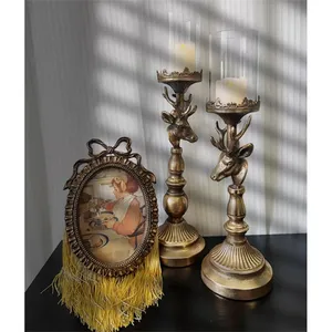 Porte-bougie en bambou fait main de qualité supérieure pour les collections de boutiques à domicile, pièce maîtresse pour la table à manger de Noël, banquet - Product Image 2