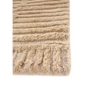 Alfombra de Lana Tejida Plana Roja y Naranja con Diseño Clásico a Rayas Abstractas, Hecha a Mano, Rectangular, para Pasillo o Habitación, para Adolescentes - ADWL-1277 - Product Image 4