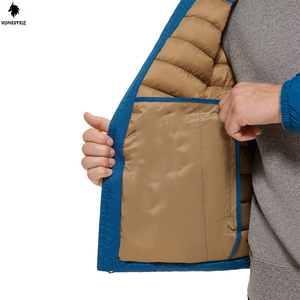 แจ็กเก็ตปลาปักเป้ายาวฤดูหนาวสำหรับผู้ชายดีไซน์ล่าสุดปกตั้งผ้าฝ้ายอุ่นมีซิปปิด - Product Image 5