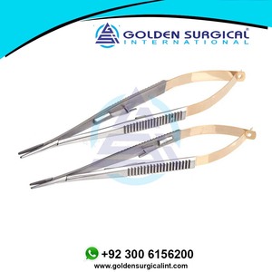 Implante de ortodoncia dental quirúrgica Castroviejo portaagujas 14cm TC herramienta/recto/curvo | Instrumentos de odontología para dentaduras postizas - Product Image 2