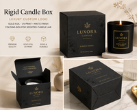 Caja de Regalo de Cartón con Logotipo Personalizado, Diseño Floral en Relieve, Color Negro Mate, Precio Competitivo de Fábrica, Caja de Alta Gama para Velas