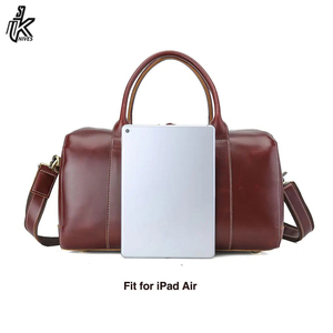 Sac de voyage en cuir véritable vintage personnalisable, sac de sport en cuir de vachette, bagage à main en cuir pour voyage - Product Image 6