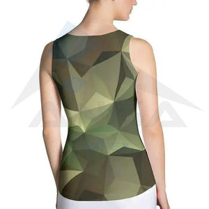 2024 alta calidad mujeres Allover sublimación camiseta sin mangas nuevo estilo sin mangas mujeres camiseta sin mangas gimnasio camiseta sin mangas para mujeres - Product Image 5