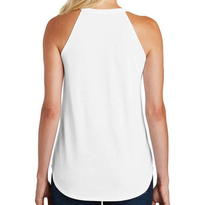 Verano moda algodón Jersey logotipo personalizado camiseta sin mangas ajuste Activewear entrenamiento Yoga camiseta sin mangas para mujer - Product Image 5