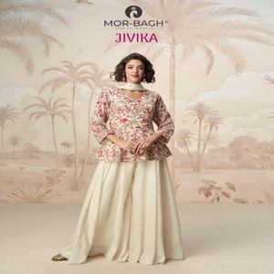 Vêtements occasionnels élégant Chinon soie avec broderie Salwar costume vente en gros approvisionnement d'usine - Product Image 1