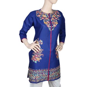 Kurti Bordado para Mujer - Azul Rey - Product Image 1