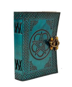 Diario in pelle pentagramma vintage fatto a mano blu <span class=keywords><strong>con</strong></span> quaderni neri <span class=keywords><strong>donna</strong></span> <span class=keywords><strong>libro</strong></span> grande di incantesimo diario di forniture per quaderni - Product Image 5