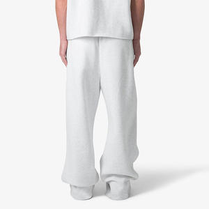 OEM pantalones de chándal de peso pesado para hombre 500 GSM algodón polar Jogger pantalones lisos en blanco holgados de pierna ancha Streetwear Casual suministro de fábrica - Product Image 6