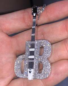 จี้เพชรโมอิสแท้แบบกำหนดได้เองตัวอักษร14K สีเหลืองทองเครื่องประดับเงินสเตอร์ลิงจี้ชั้นดีของ2.00Ct สำหรับงานเลี้ยง - Product Image 1