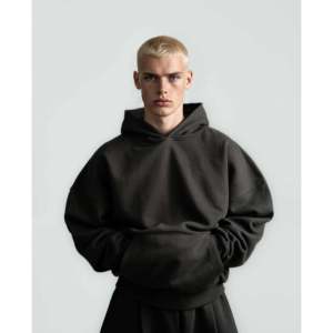 Sudadera Y27 Ultra Heavy Orgánica con Capucha, Color Ceniza Volcánica, Tejido French Terry, Etiqueta Personalizada, Tallas XXS-6XL para Otoño - Product Image 1