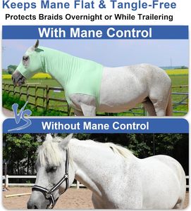 Protector de Crines de Caballo de Nailon de Alta Calidad, Capucha Elástica de Ajuste Suave, Abrigo para Brillo y Cuidado de Crines - Product Image 2