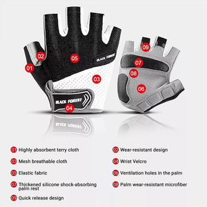 Gants de course demi-doigts pour hommes de haute qualité gants de sport de cyclisme respirants pour vtt vélo de montagne équitation pour la salle de sport en plein air - Product Image 5