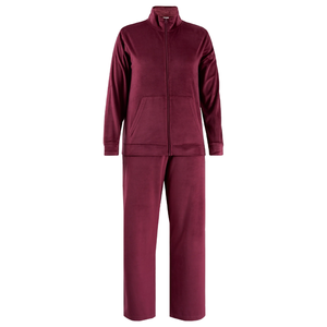 Printemps 2025 femmes vêtements survêtement personnalisé Premium strass surdimensionné deux pièces ensemble velours survêtements pour femmes sweat à capuche zippé - Product Image 4